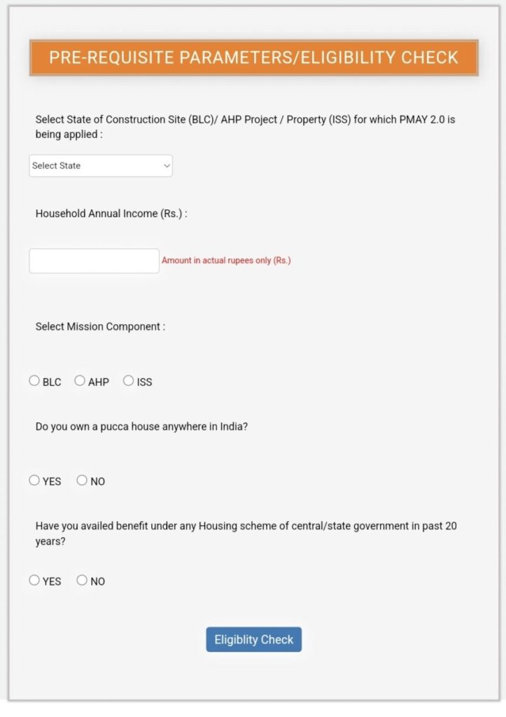 PM Awas Yojana 2.0 Online Ragistration 2025